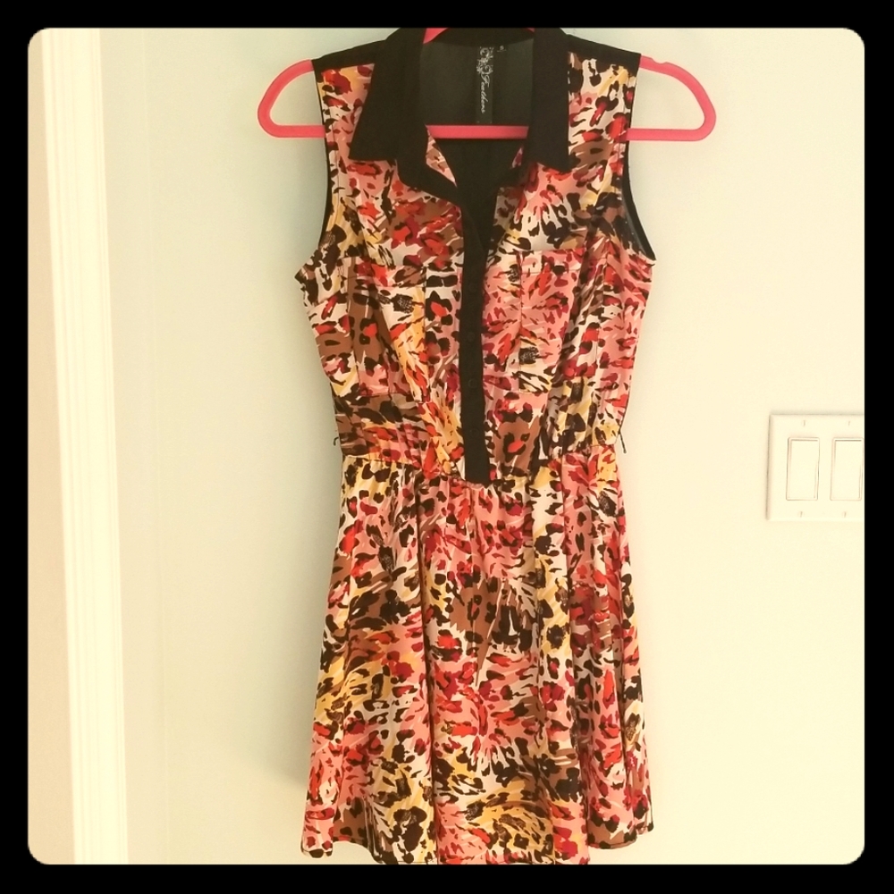 Print sleeveless dress